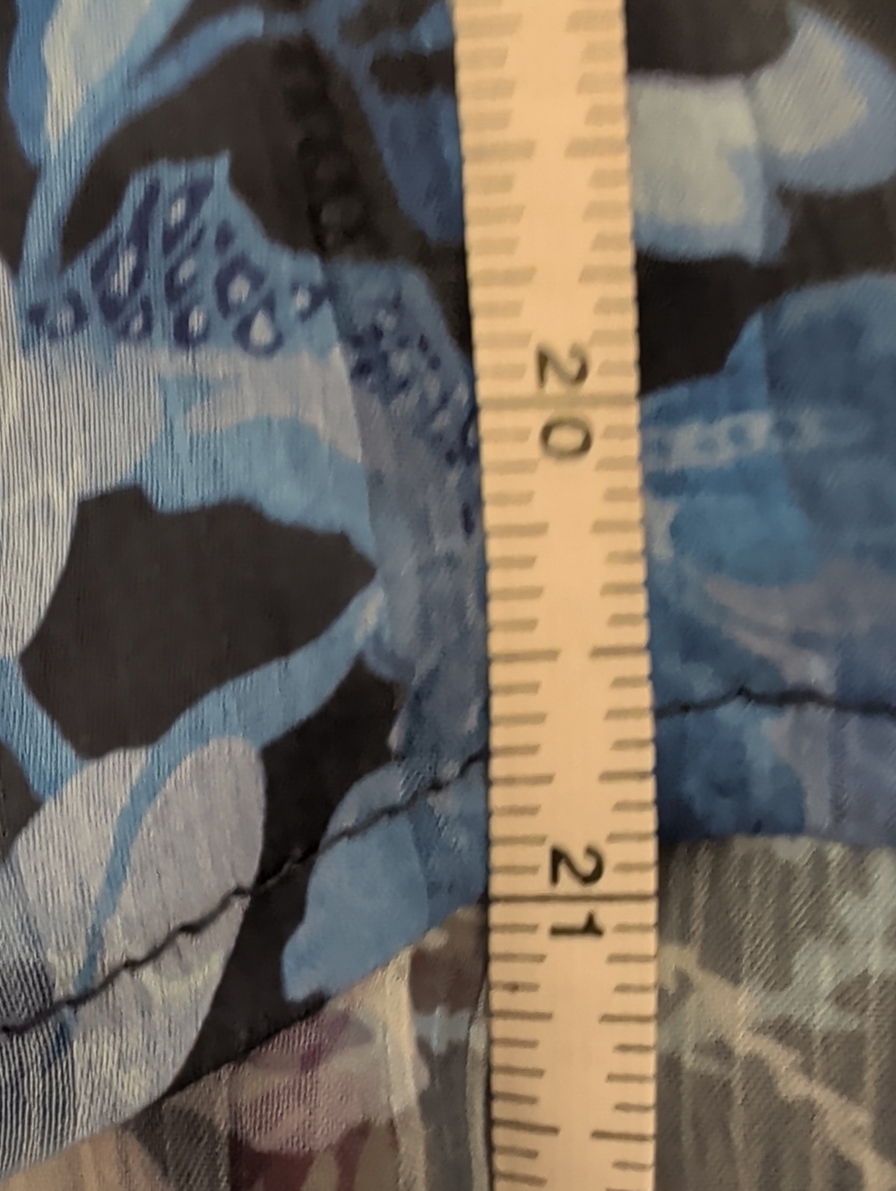 French Connection NWT Size 2 Blue Floral Sheer Long-Sleeve Blouse - Picture 11 of 13